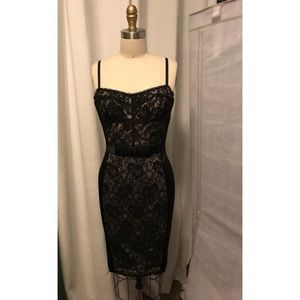 La Coquette Black Lace Dress US 4